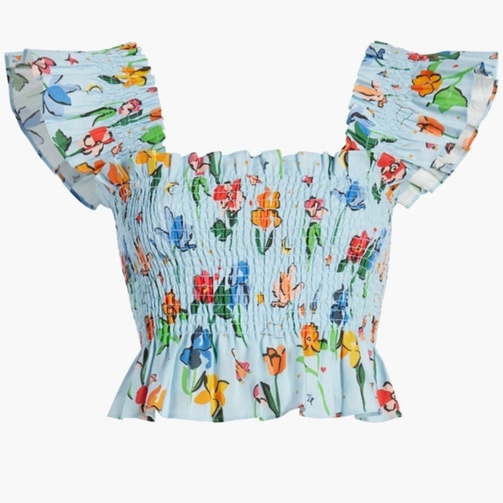 Hill House Home Paz Crop Top in Space Floral